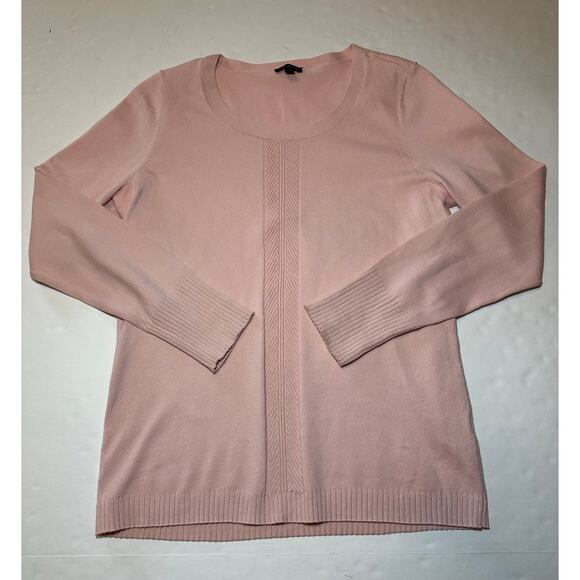 Talbots Women's Size Small Pullover Sweater Light Pink Long Sleeve Cotton Blend - Picture 1 of 7
